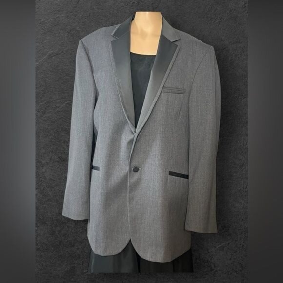 Jean Yves Men's Gray Tuxedo Jacket - Picture 1 of 7